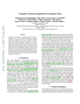 Computer Assisted Composition in Continuous Time