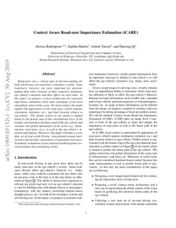 Context Aware Road-user Importance Estimation (iCARE)