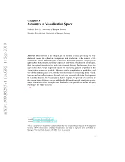 Measures in Visualization Space