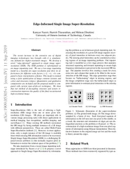 Edge-Informed Single Image Super-Resolution