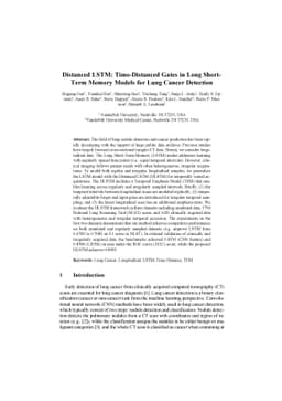 Distanced LSTM: Time-Distanced Gates in Long Short-Term Memory Models
  for Lung Cancer Detection
