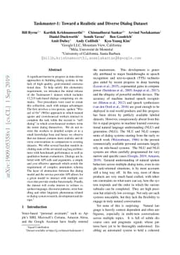 Taskmaster-1: Toward a Realistic and Diverse Dialog Dataset