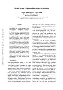 Identifying and Explaining Discriminative Attributes