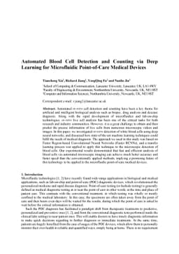 Automated Blood Cell Detection and Counting via Deep Learning for
  Microfluidic Point-of-Care Medical Devices