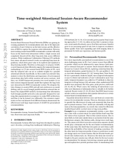 Time-weighted Attentional Session-Aware Recommender System