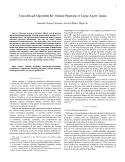 Force-based Algorithm for Motion Planning of Large Agent Teams