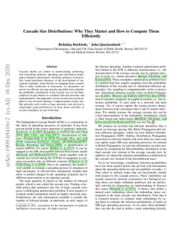 Cascade Size Distributions: Why They Matter and How to Compute Them
  Efficiently