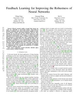 Feedback Learning for Improving the Robustness of Neural Networks