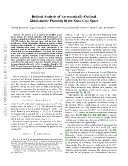 Refined Analysis of Asymptotically-Optimal Kinodynamic Planning in the
  State-Cost Space
