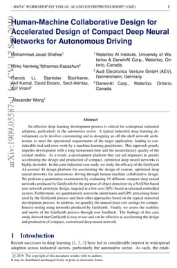 Human-Machine Collaborative Design for Accelerated Design of Compact
  Deep Neural Networks for Autonomous Driving