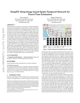 DeepIST: Deep Image-based Spatio-Temporal Network for Travel Time
  Estimation