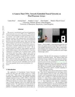 A Camera That CNNs: Towards Embedded Neural Networks on Pixel Processor
  Arrays