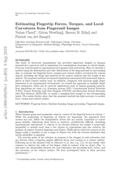 Estimating Fingertip Forces, Torques, and Local Curvatures from
  Fingernail Images