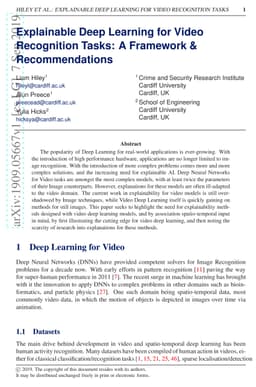 Explainable Deep Learning for Video Recognition Tasks: A Framework &
  Recommendations
