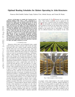 Optimal Routing Schedules for Robots Operating in Aisle-Structures