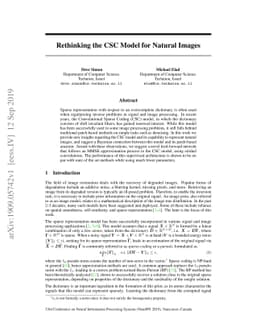 Rethinking the CSC Model for Natural Images
