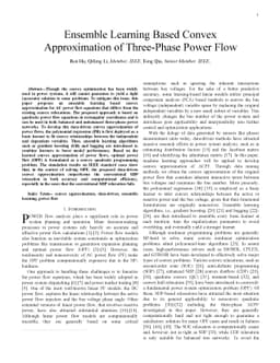 Ensemble Learning Based Convex Approximation of Three-Phase Power Flow