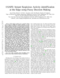 I-SAFE: Instant Suspicious Activity identiFication at the Edge using
  Fuzzy Decision Making
