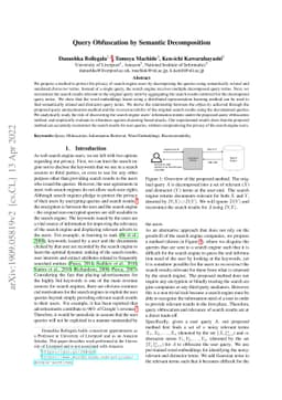 Query Obfuscation Semantic Decomposition