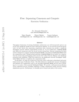 Flow: Separating Consensus and Compute -- Execution Verification