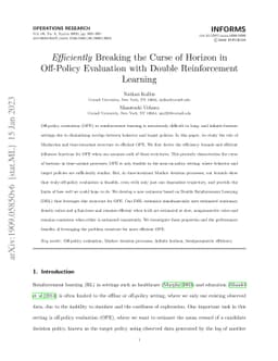 Efficiently Breaking the Curse of Horizon in Off-Policy Evaluation with
  Double Reinforcement Learning