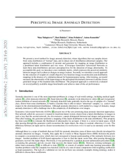 Perceptual Image Anomaly Detection