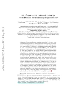 3D U$^2$-Net: A 3D Universal U-Net for Multi-Domain Medical Image
  Segmentation