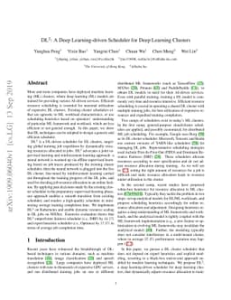 DL2: A Deep Learning-driven Scheduler for Deep Learning Clusters
