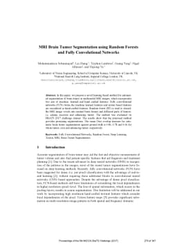 MRI Brain Tumor Segmentation using Random Forests and Fully
  Convolutional Networks