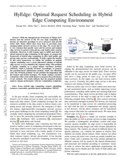 HyEdge: Optimal Request Scheduling in Hybrid Edge Computing Environment