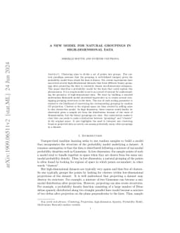 A new model for natural groupings in high-dimensional data
