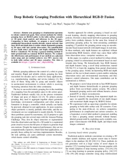 Deep Robotic Prediction with hierarchical RGB-D Fusion