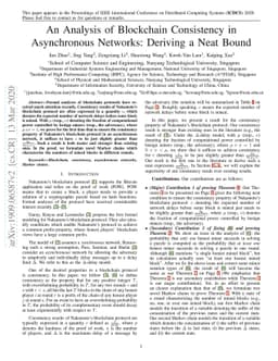 An Analysis of Blockchain Consistency in Asynchronous Networks: Deriving
  a Neat Bound