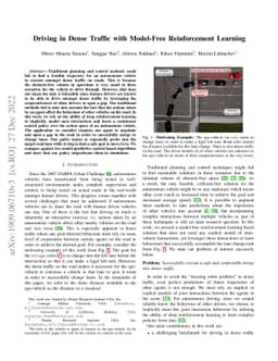 Driving in Dense Traffic with Model-Free Reinforcement Learning