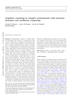 Cognitive swarming in complex environments with attractor dynamics and
  oscillatory computing