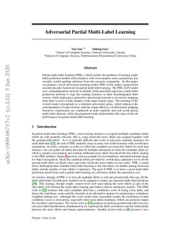 Adversarial Partial Multi-Label Learning