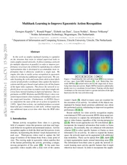Multitask Learning to Improve Egocentric Action Recognition