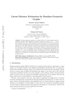 Latent Distance Estimation for Random Geometric Graphs