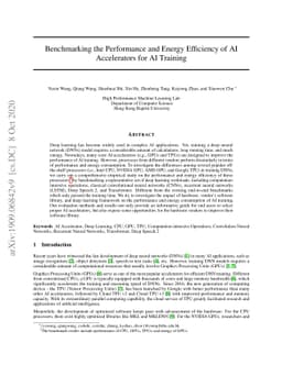 Benchmarking the Performance and Energy Efficiency of AI Accelerators
  for AI Training