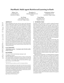 MarlRank: Multi-agent Reinforced Learning to Rank