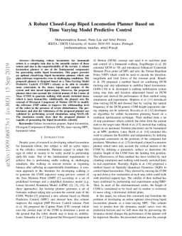A Robust Closed-Loop Biped Locomotion Planner Based on Time Varying
  Model Predictive Control