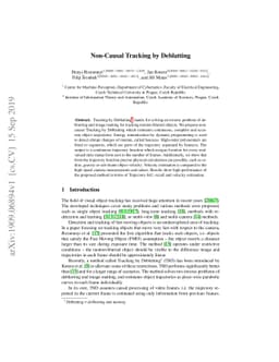 Non-Causal Tracking by Deblatting
