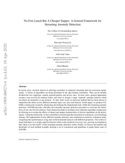 No Free Lunch But A Cheaper Supper: A General Framework for Streaming
  Anomaly Detection