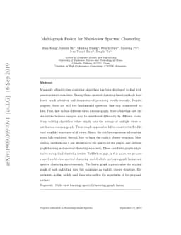 Multi-graph Fusion for Multi-view Spectral Clustering