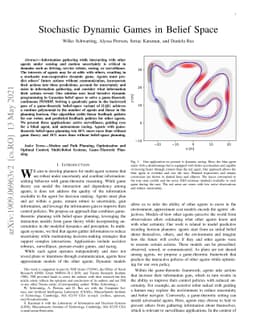 Stochastic Dynamic Games in Belief Space