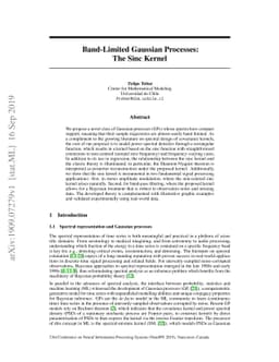 Band-Limited Gaussian Processes: The Sinc Kernel