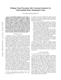 Bridging Visual Perception with Contextual Semantics for Understanding
  Robot Manipulation Tasks