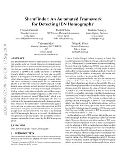 ShamFinder: An Automated Framework for Detecting IDN Homographs
