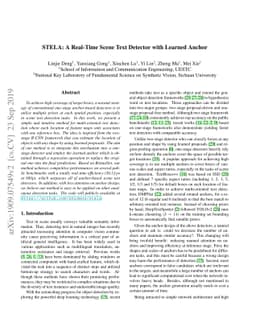 STELA: A Real-Time Scene Text Detector with Learned Anchor