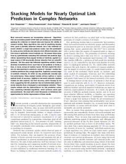 Stacking Models for Nearly Optimal Link Prediction in Complex Networks